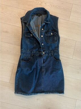Lulu's Dark Blue Denim Mini Dress